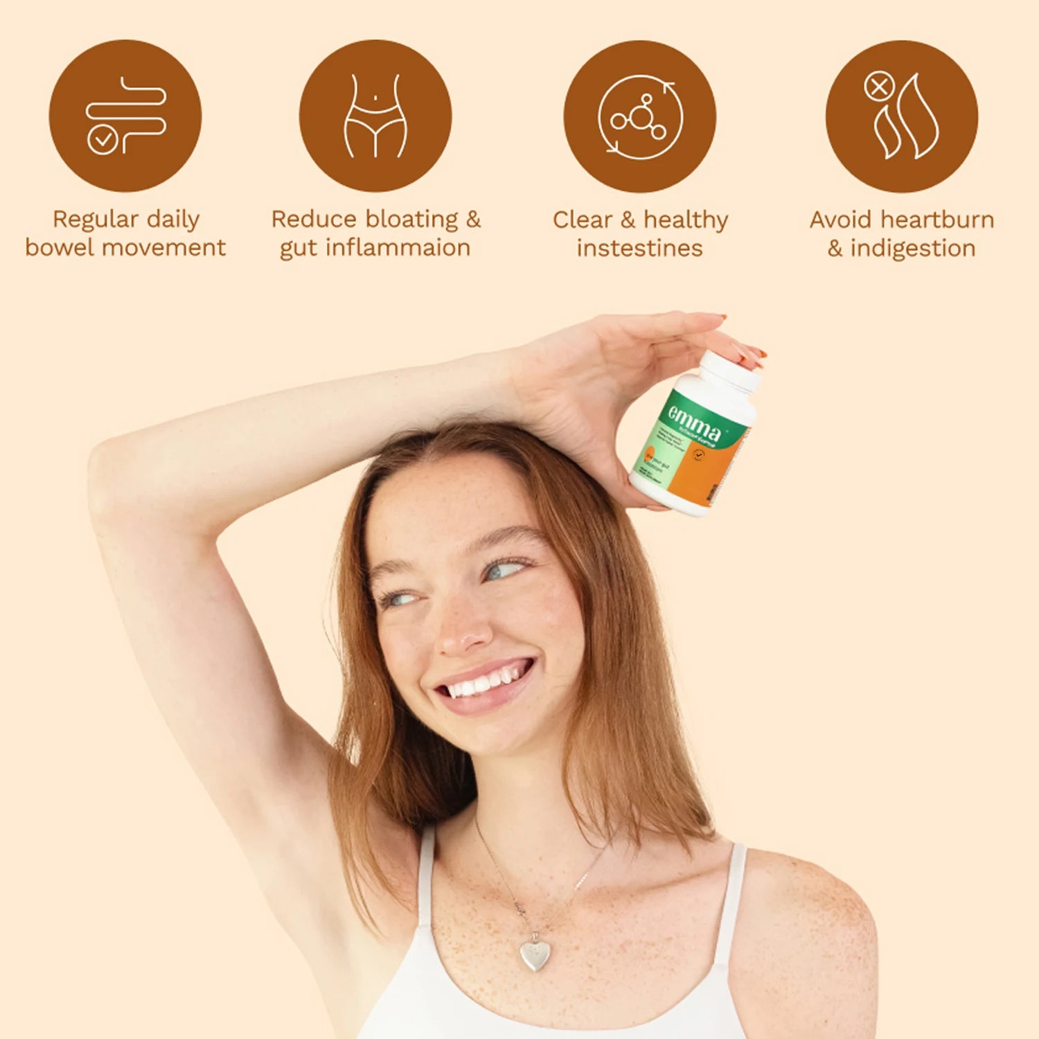 Gut Health Relief Supplement for Women & Men, Leaky Gut & Digestive Support for Constipation, Bloating & Gas Relief, 60 Capsules