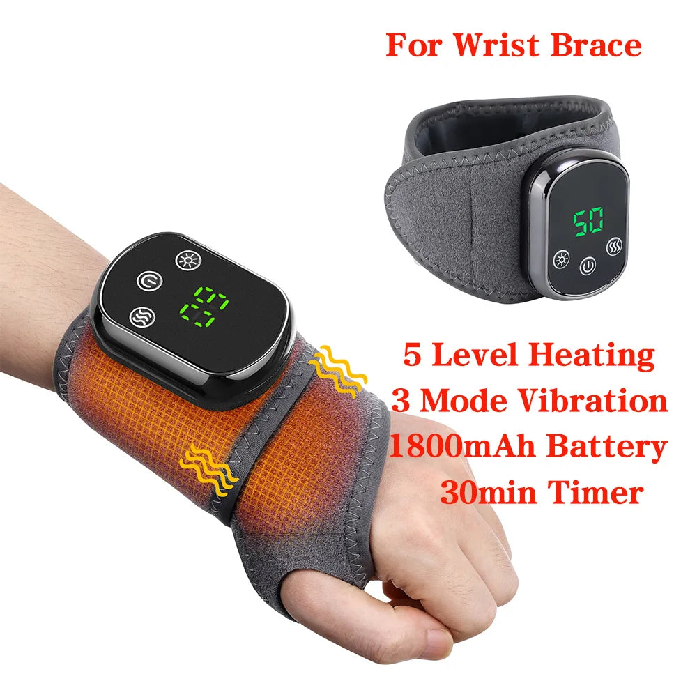 Electric Ankle Massager Hot Compress Vibration Ankle & Wrist Massage Wrap for Joint Protection Ankle Support Brace Wristband