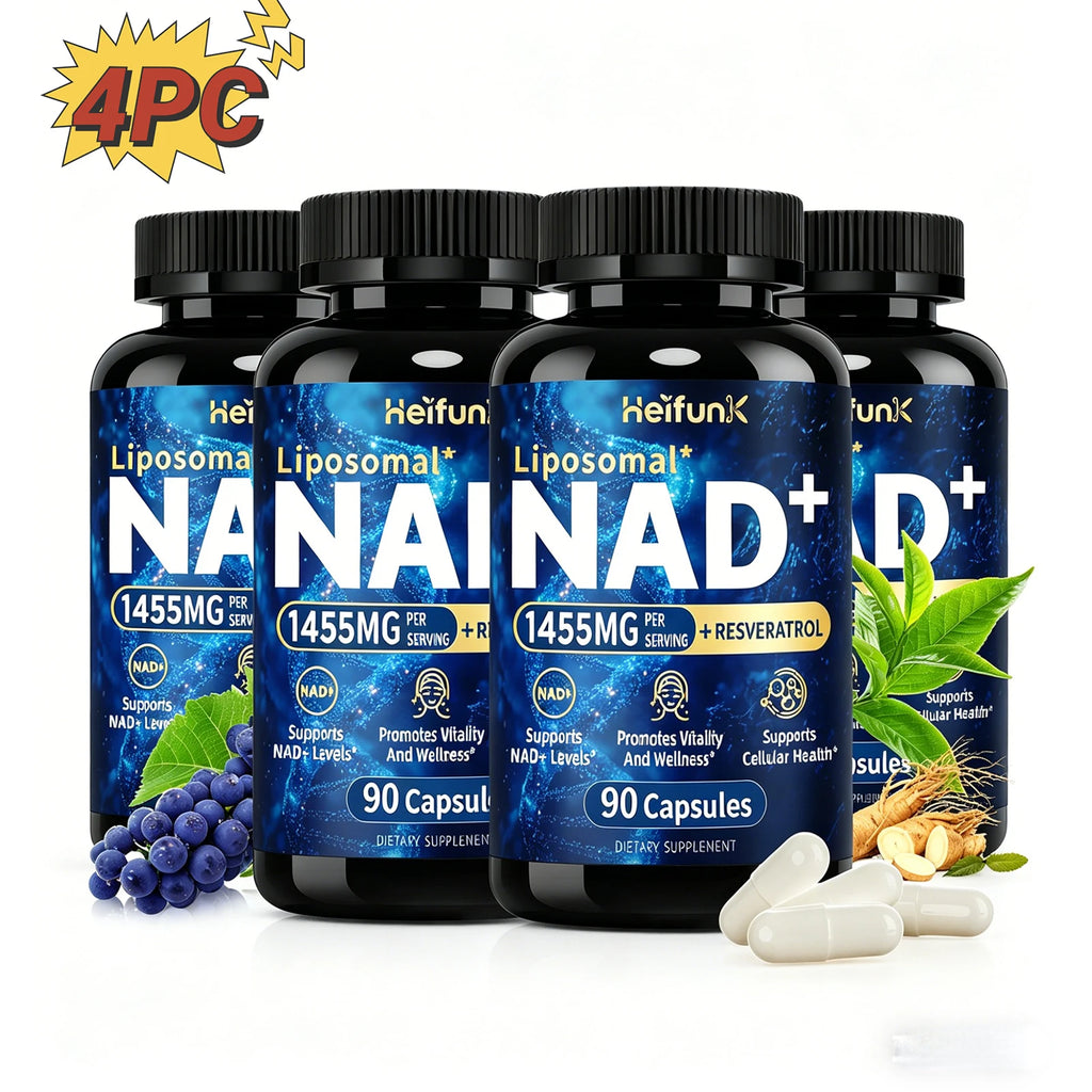 NAD+ Anti Aging Cell Booster Resveratrol Supplement Capsules with Niacinamide Support Cellular Health for Men & Women, Non-GMO