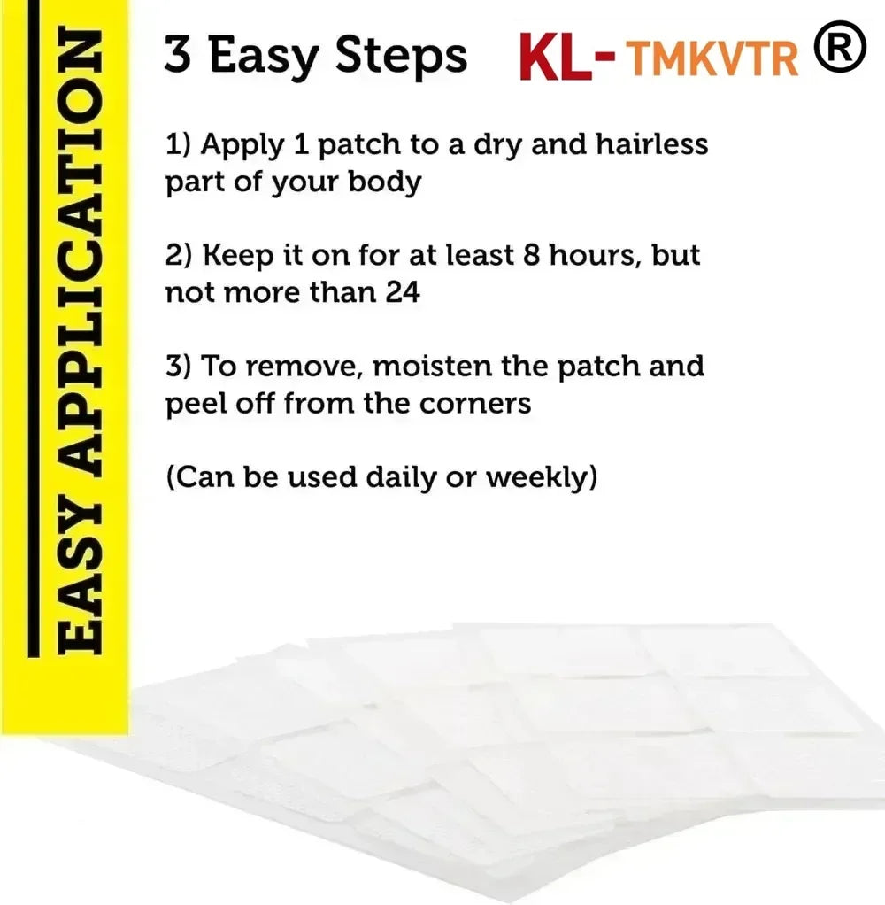 30 Patches Best Collagen Peptides Transdermal Patches for Women & Men for Hair, Skin, Nail, Bone & Joint Health Support