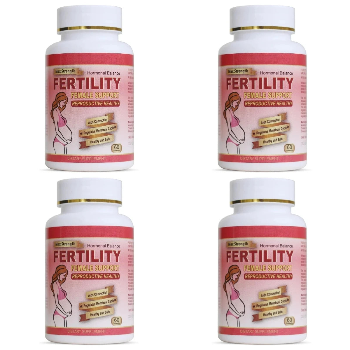 Female Fertility Vitamins for Women, Pre Pregnancy Prenatal Supplement for Prenatal Daily Routine, 60 Count Tablets