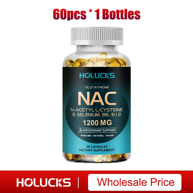 Natural NAC Supplement, Detox & Antioxidant, Anti-Aging, for Liver Health, Immune Support, Skin Care, Hair, Nails