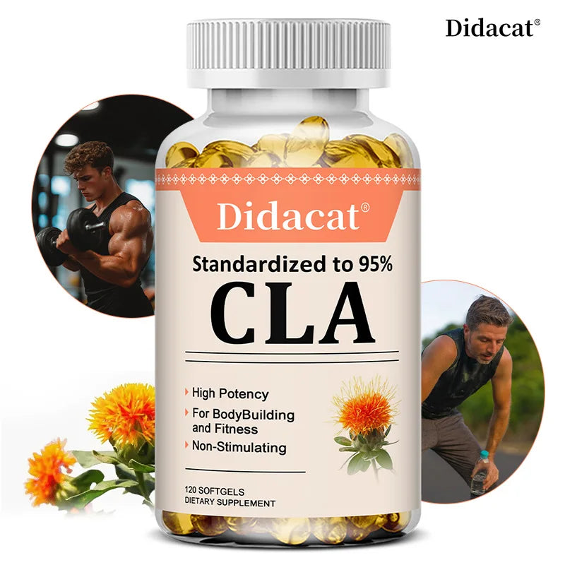 CLA Supplement, Supports Healthy Weight Management Lean Muscle Mass, 95% Active Conjugated Linoleic Acid, 30/60/120 Softgles