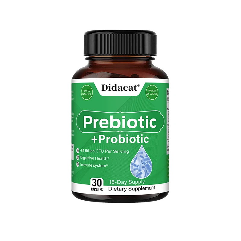 Probiotics & Prebiotics Supplement for Women & Men, Support Digestive Health, Gut Health, Immune System, 120 Capsules