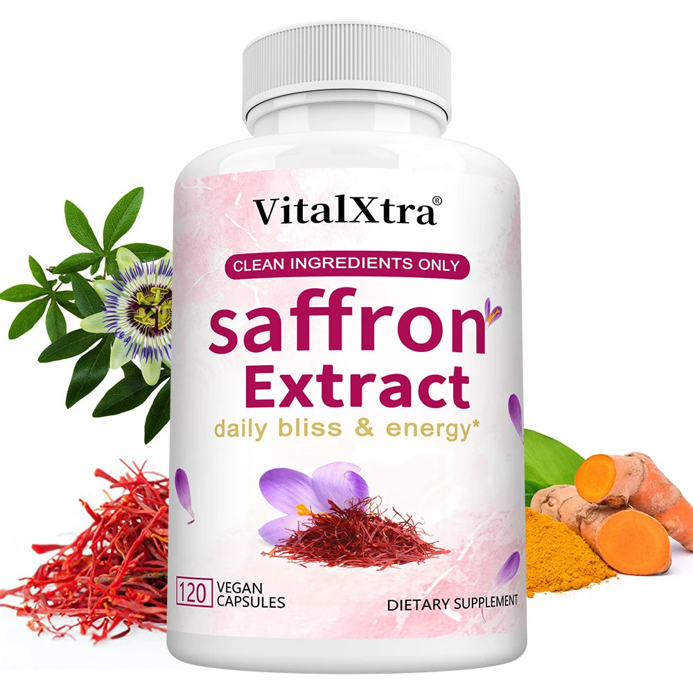 Saffron Extract Capsules Supplements for Women & Men - Premium Saffron Supplements - Mood Support, Improve Eye Health