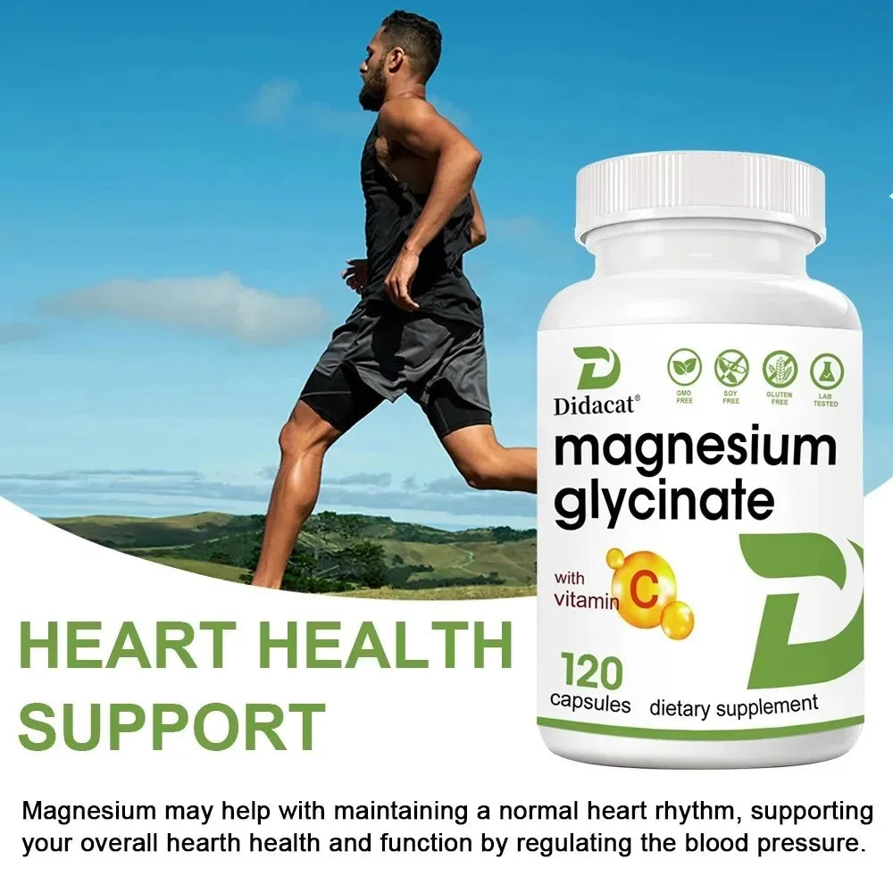 Magnesium Glycinate + Zinc Supplement Capsules, High Absorption, Support Sleep Health, Bone Joint, Brain, Strengthen Immune