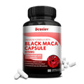 Powerful Black Maca Supplement for Men and Women, Improve Energy, Endurance, Muscle Mass Health, Maca Root Vegan Capsule