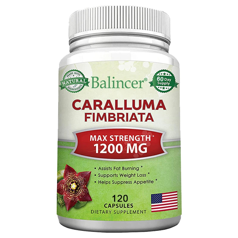 Caralluma Fimbriata - Maximum Strength Weight Management Supplement, Appetite Suppressant, Metabolism Booster - 120 Capsules