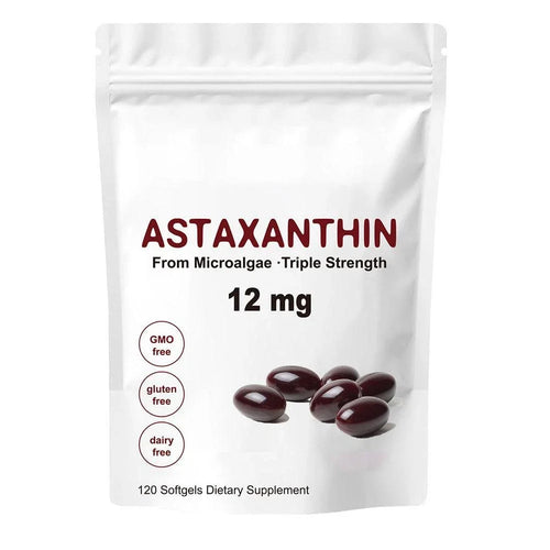 Astaxanthin 12mg, Premium Astaxanthin Antioxidant Supplements with Antioxidant Activity, Supports Eye, Immune, Skin Health