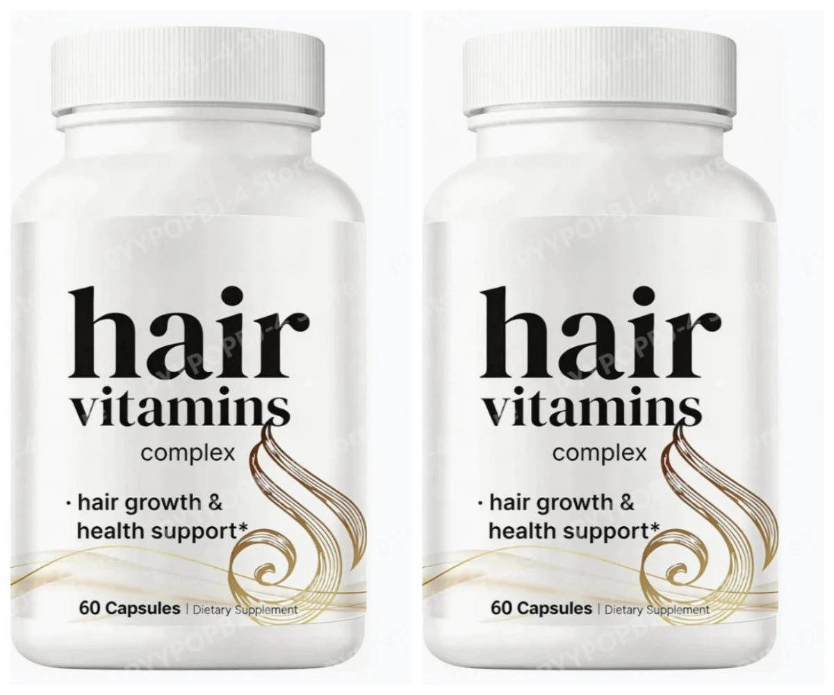 Hair Vitamins Complex Capsules 60 Count Hair Growth Health Support Dietary Supplement with Biotin for Women Men Daily Care
