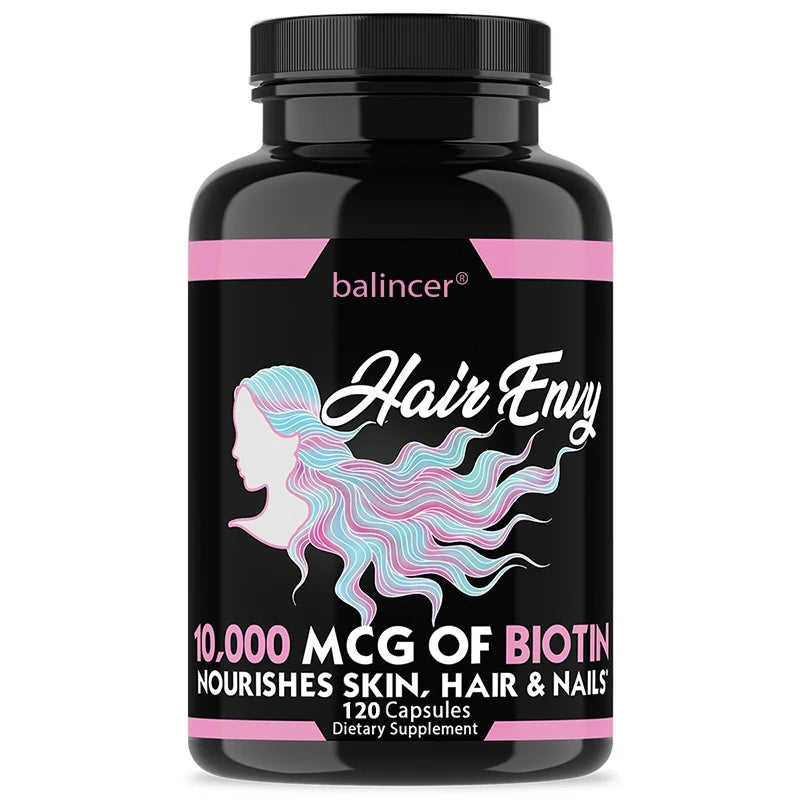 Hair, Skin & Nails Vitamin Supplement with Biotin, Keratin, Antioxidants, Supports Hair, Skin, and Nail Health for Women & Men