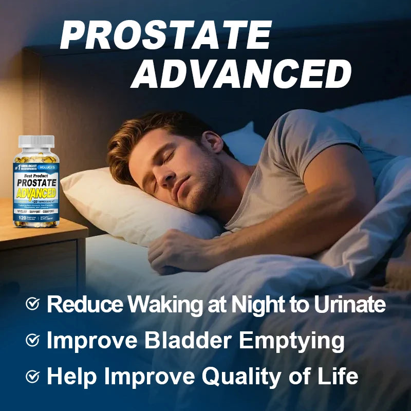 Prostate Advanced Supplement, Support Hair Health, Bladder Health, Reduce Nighttime Urination & Improve Daily Comfort for Men