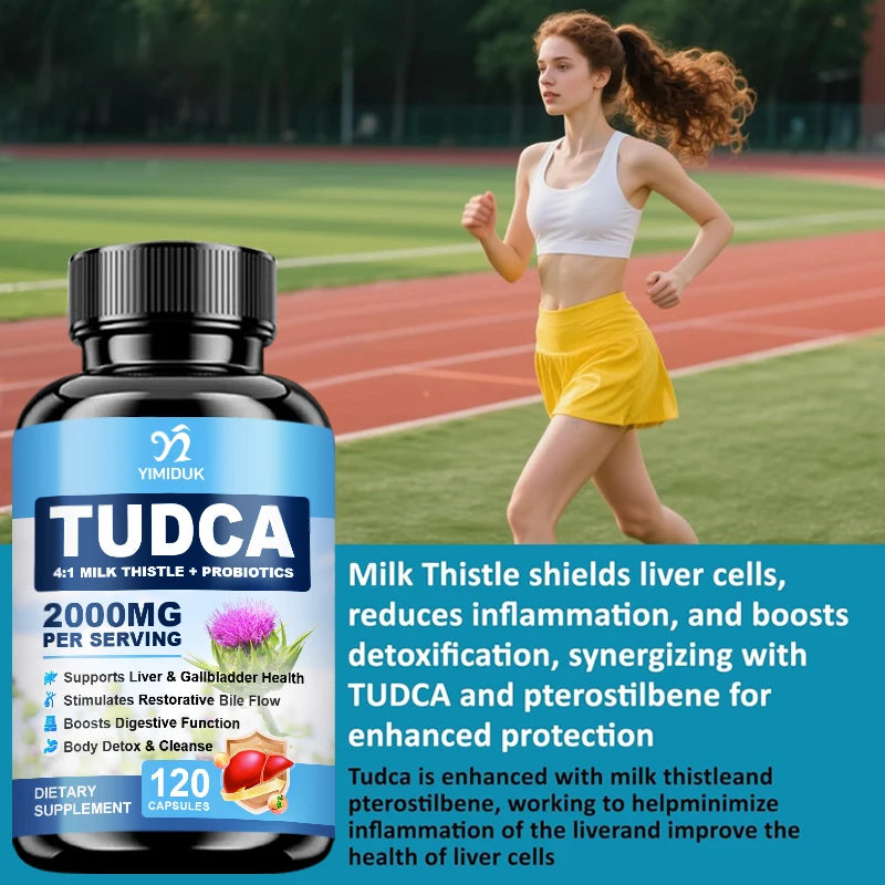 TUDCA Bile Salt Complex Supplement, Support Liver Detox & Anti-Aging, Digestive Health Immune System Men & Women