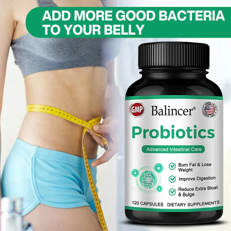 Lactobacillus Probiotic Supplement - Helps Burn Fat Metabolism & Promotes Nutrient Digestion and Gut Health for Adult Men&Women