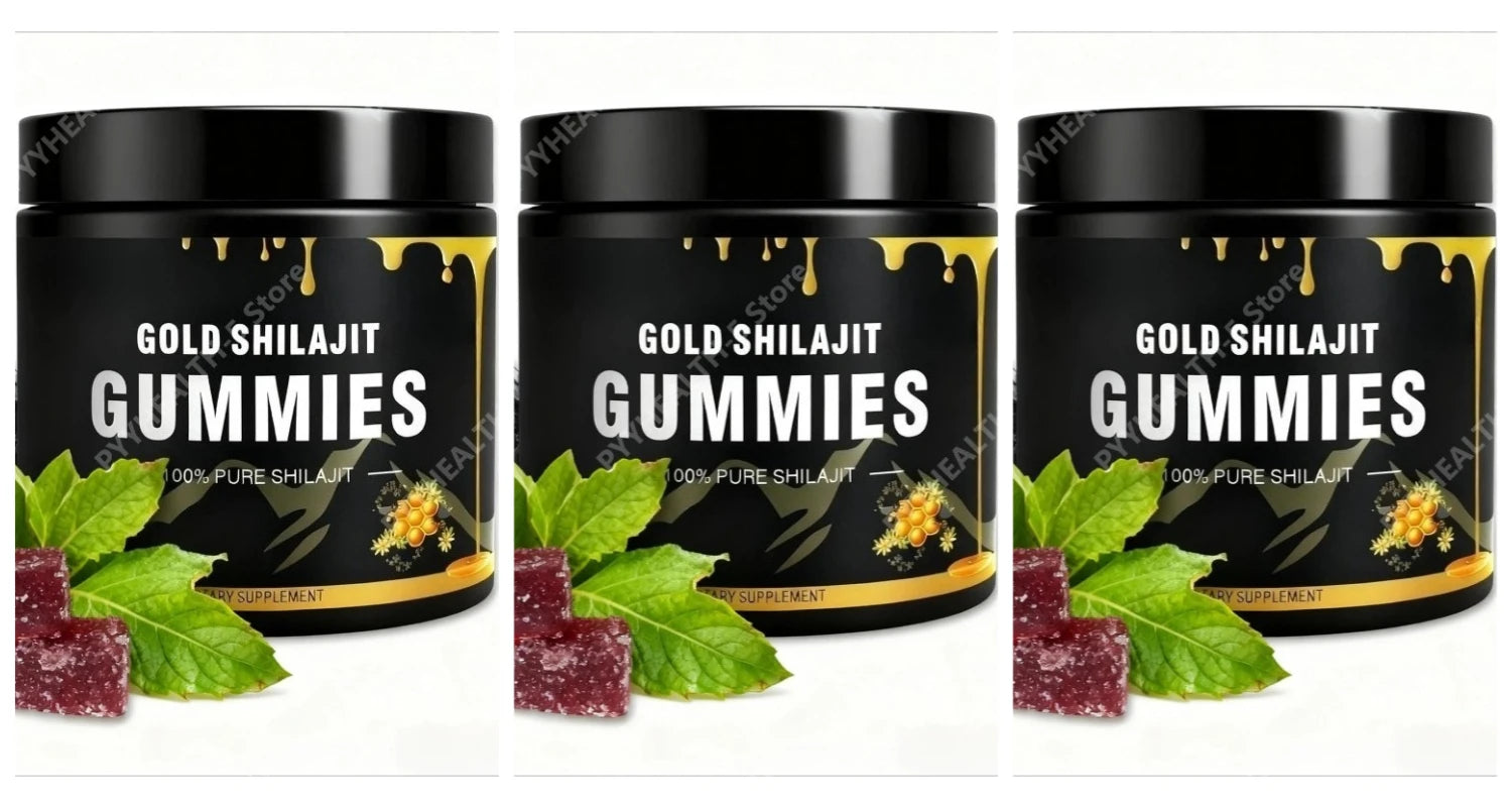 Shilajit Gummies Honey Lemon Flavor Himalayan Shilajit No Added Sugar Ashwagandha for Men Women 100% Natural Organic I 30 Gummy