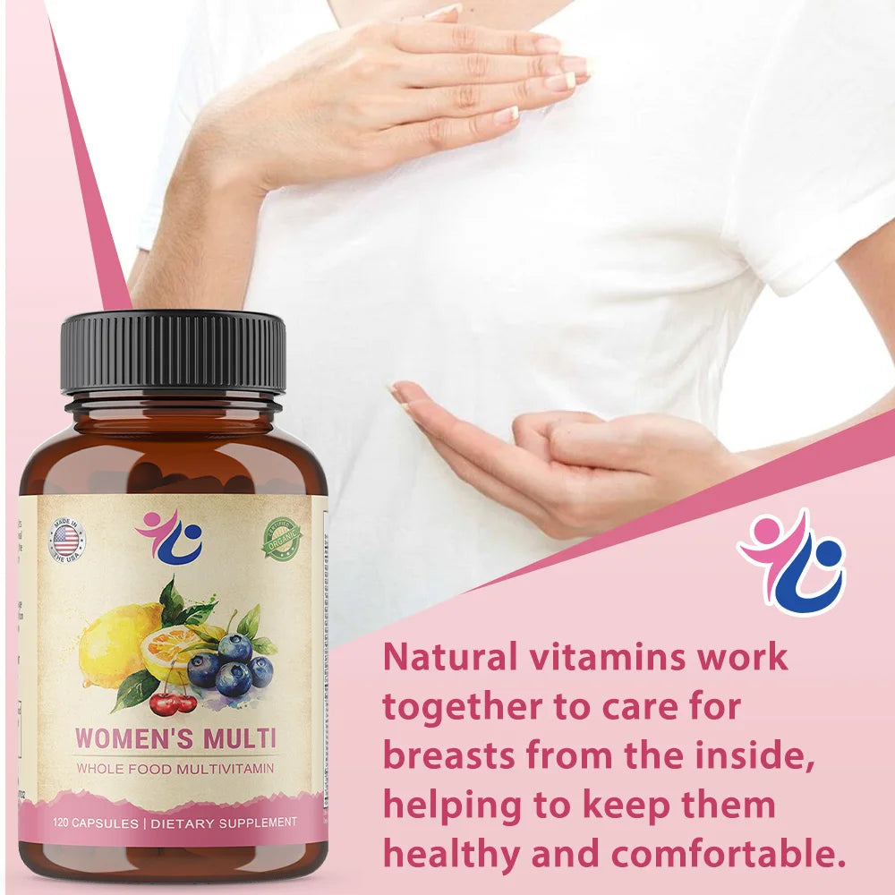 Women’s Multivitamin Capsules with Vitamin A C D E K & Full B Complex, Supports Immunity, Bone, Heart, Skin, Hair & Nails Health