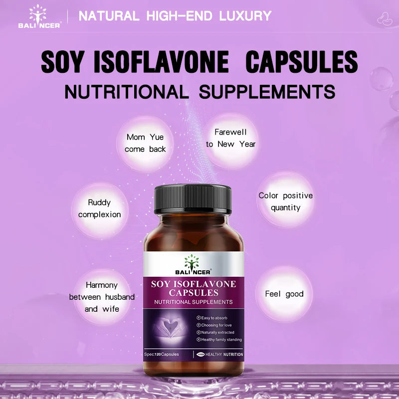 Soy Isoflavone Extract Capsules, Physical Condition Maintenance, Menopause Relief, Mood Support, Female Nutritional Supplement