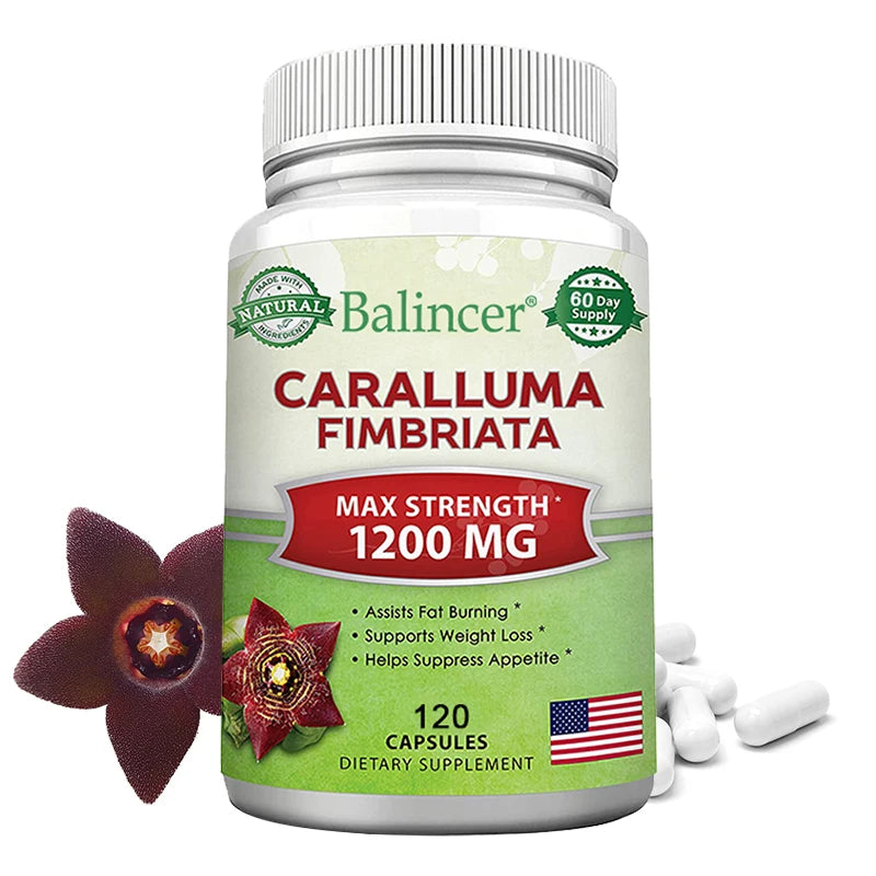 Caralluma Fimbriata - Maximum Strength Weight Management Supplement, Appetite Suppressant, Metabolism Booster - 120 Capsules