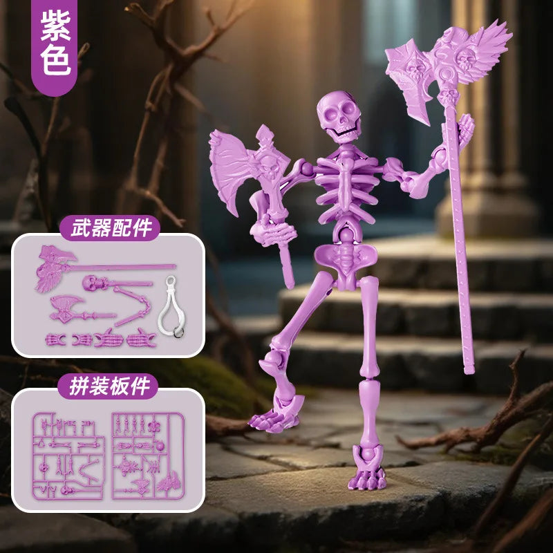 3D Skeleton Model Assembly Toy Multi Joint Mobile Skull and Bone Puppet Decoration Action Figures Anime Gifts Games Toys