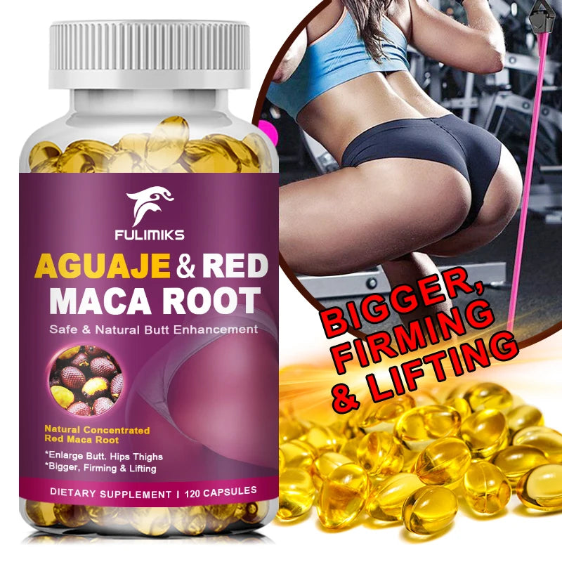 Pure Aguaje & Red Maca Root Capsules, Support Balances Estrogen & Promotes a Healthy Menstrual Cycle, Non-GMO