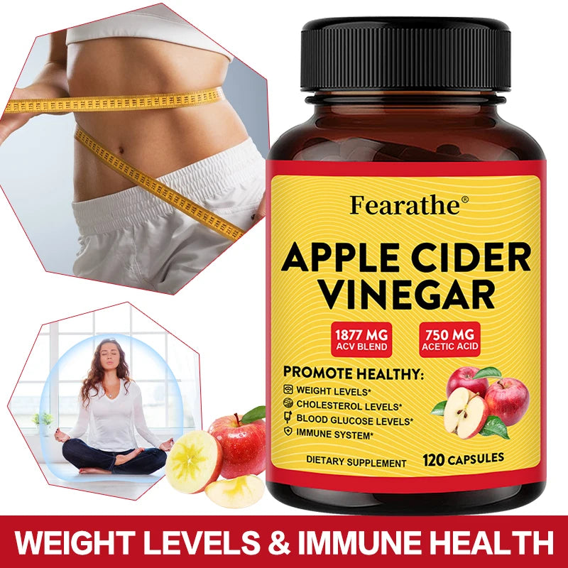 Apple Cider Vinegar - Vitamin D3 & Zinc,Immune & Weight Management Support,Healthy Supplement Non-GMO