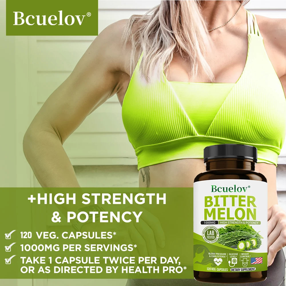 Bitter Melon Extract Supplements May Support Blood Pressure, Blood Sugar Balance, Immune System Health, Weight Management
