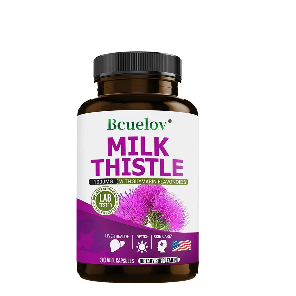 Fatty Liver Cleanse and Liver Detox Supplement with Milk Thistle Extract-for Men and Women, Supports Liver Health, Heart Health