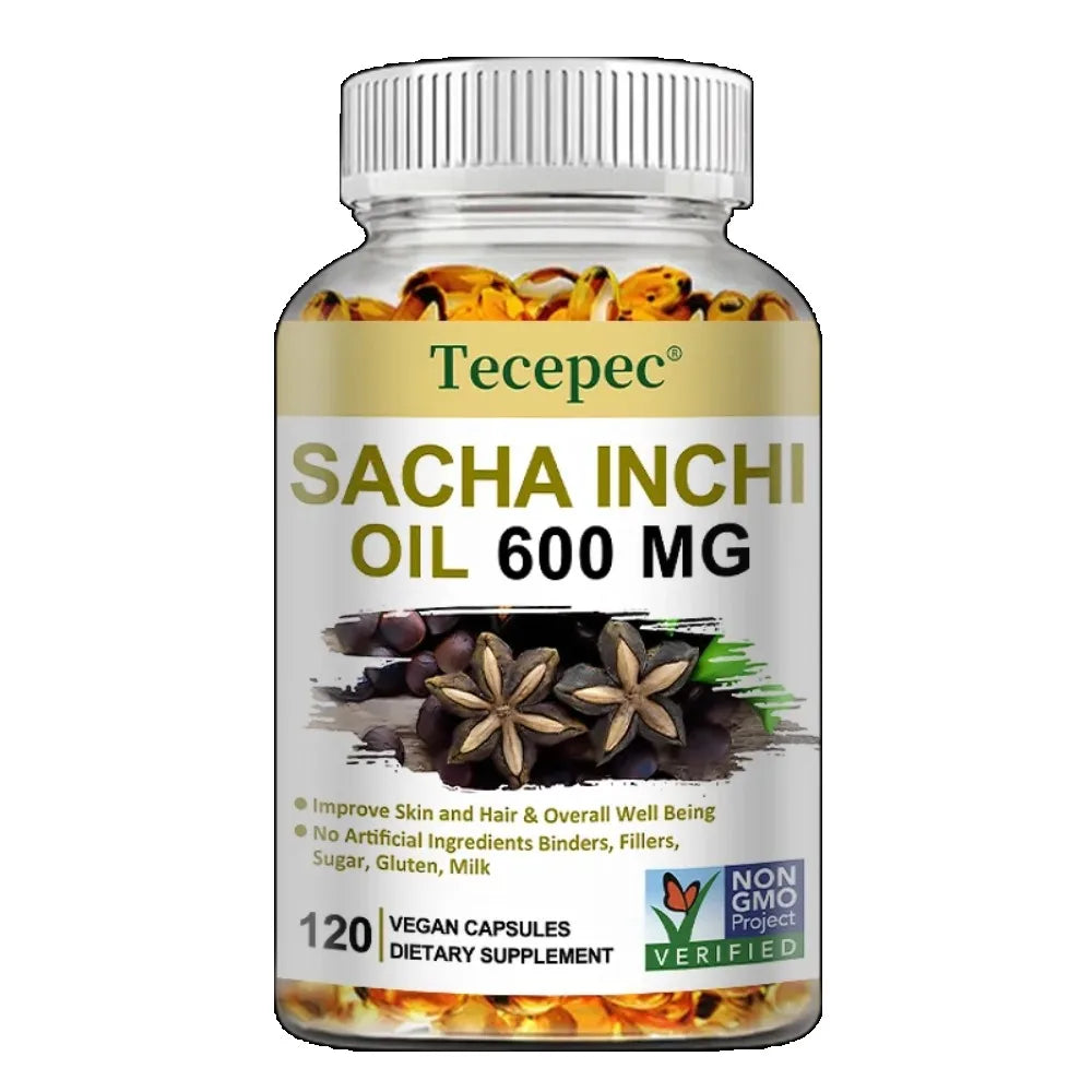Sacha Inchi Oil Supplement - Promotes Brain and Joint Health, Helps Lower Cholesterol, Antioxidants, support Immune System