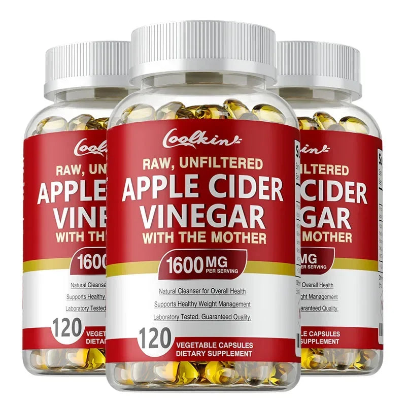 Apple Cider Vinegar Capsules - Supplement B Vitamins, Weight Management, Detox, Relieve Bloating and Constipation, Fat BurnerSup