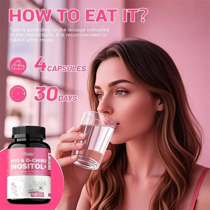 MYO & D-CHIRO INOSITOL - Rich in Vitamins, Supports Women's Health and Ovarian Function, Improves Immunity,Hormone Balance