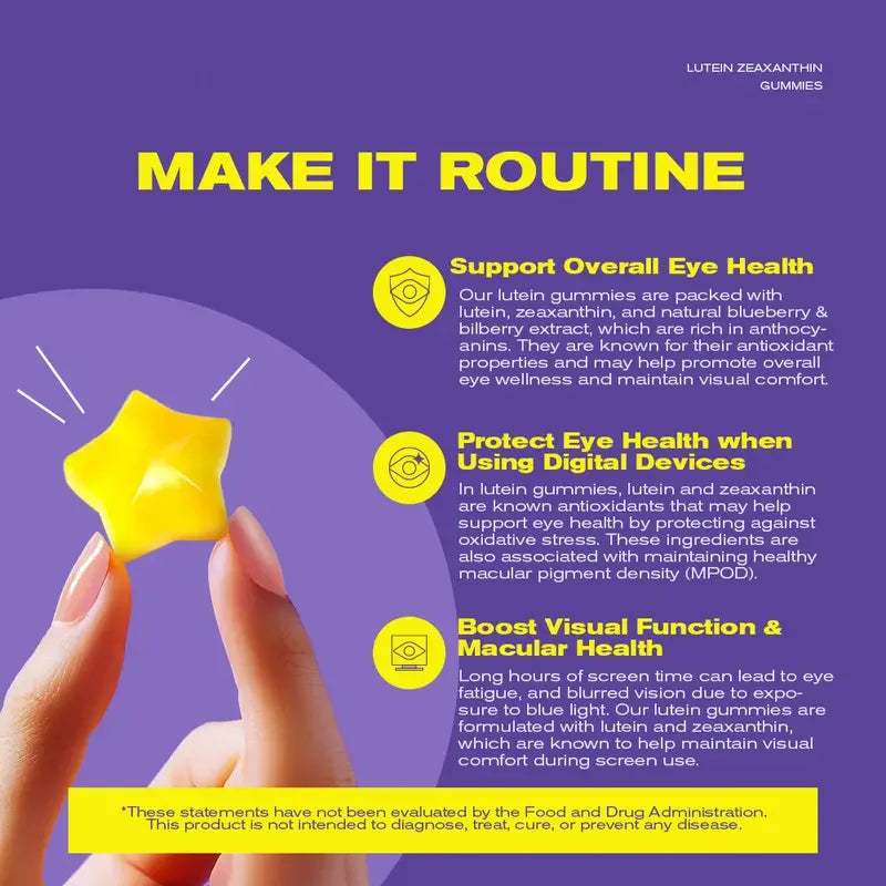 Zeaxanthin for Men & Women - Lutein and Zeaxanthin Supplement for Eyes, Vision & Macular Health Support Formula, 60 Capsules