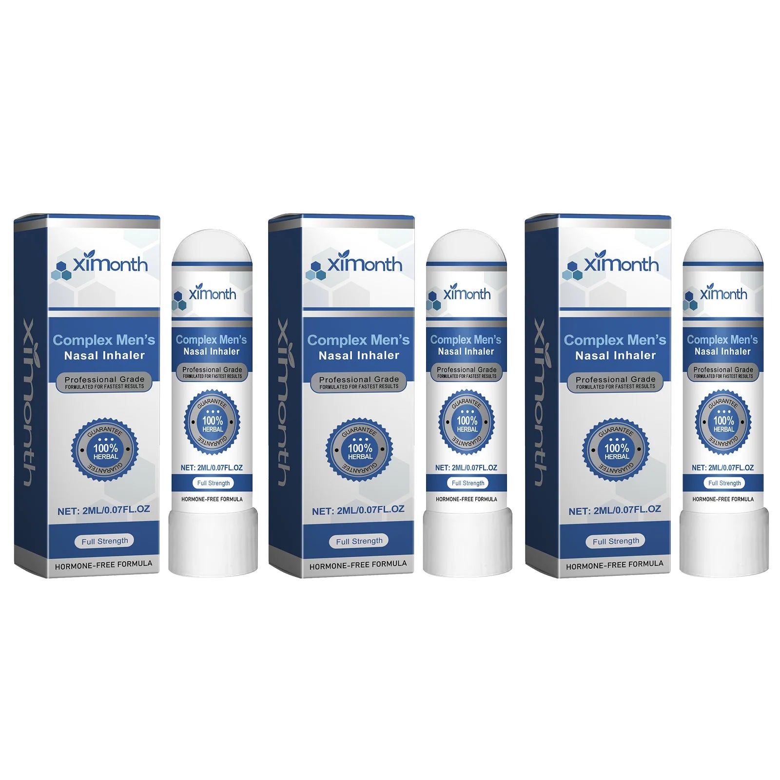 Complex Men's Nasal Inhaler Herbal Hormone-Free Professional Grade Fast-Acting Full Strength Daily Nasal Care Stick For Men