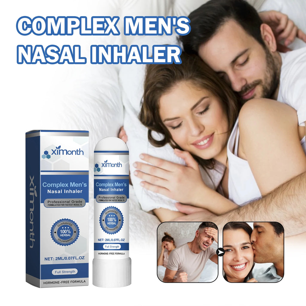 Complex Men's Nasal Inhaler Herbal Hormone-Free Professional Grade Fast-Acting Full Strength Daily Nasal Care Stick For Men