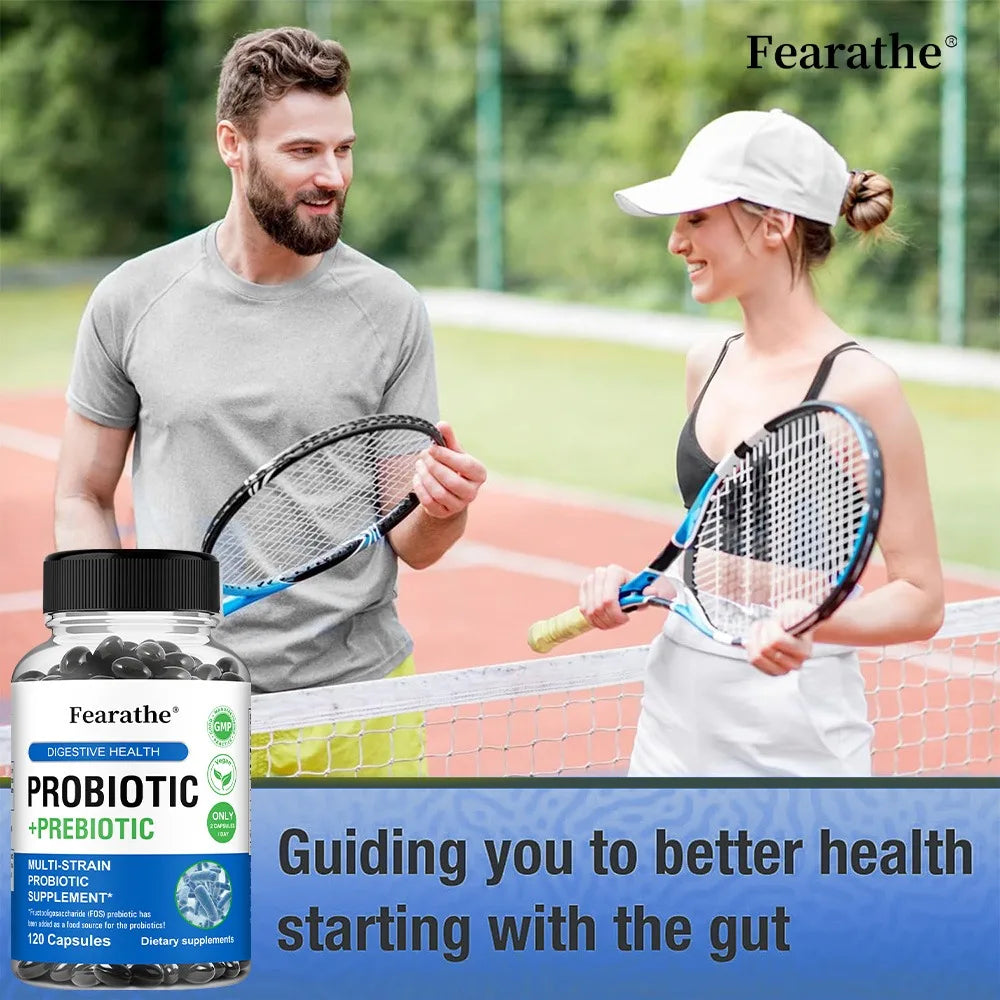 Prebiotics and Probiotics Gut Health Supplement - Digestive Health Acidophilus Probiotic Capsules with Men and Women