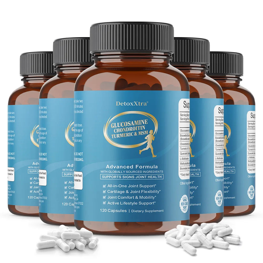 Glucosamine Chondroitin MSM | Joint Support Supplement Bone Health Support Flexibility & Cartilage Maintenance for Men & Woman