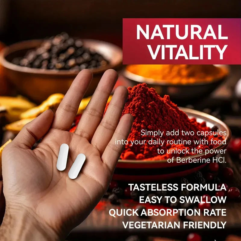 Berberine Supplements, with Cinnamon & Turmeric, Support Metabolic Health, Immune Balance & Wellness  for Daily Life