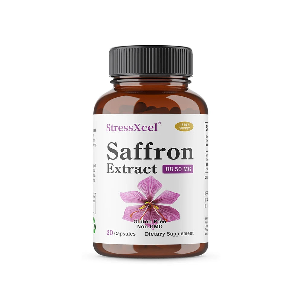Saffron Extract Capsules, Antioxidant Daily Wellness Supplement, Improve Eye Health, Promotes Blood Circulation & Metabolism