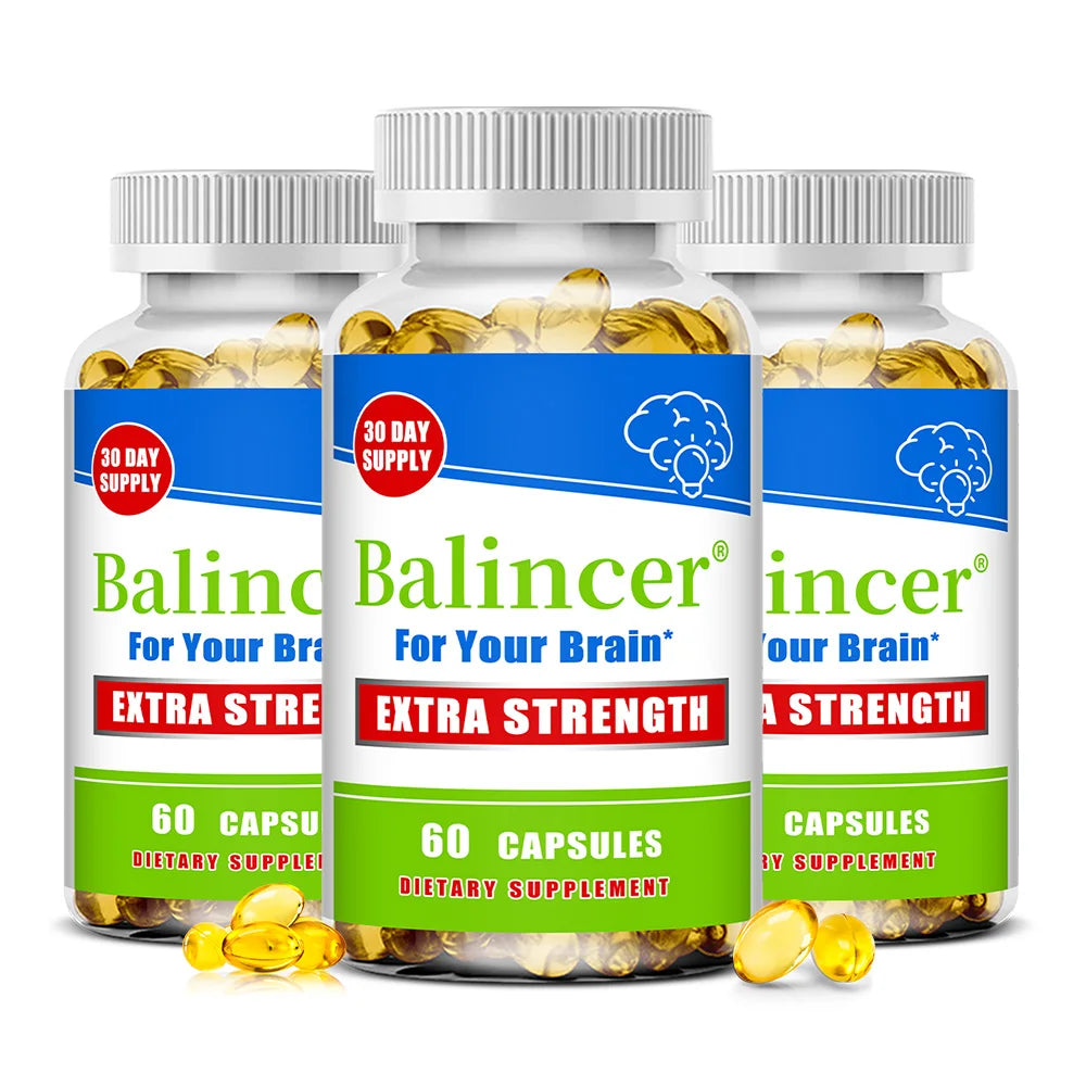 Vitamin D Capsules, Natural Brain Health Supplement, Support Cognitive Function, Memory, Concentration, Immune & Muscle Wellness
