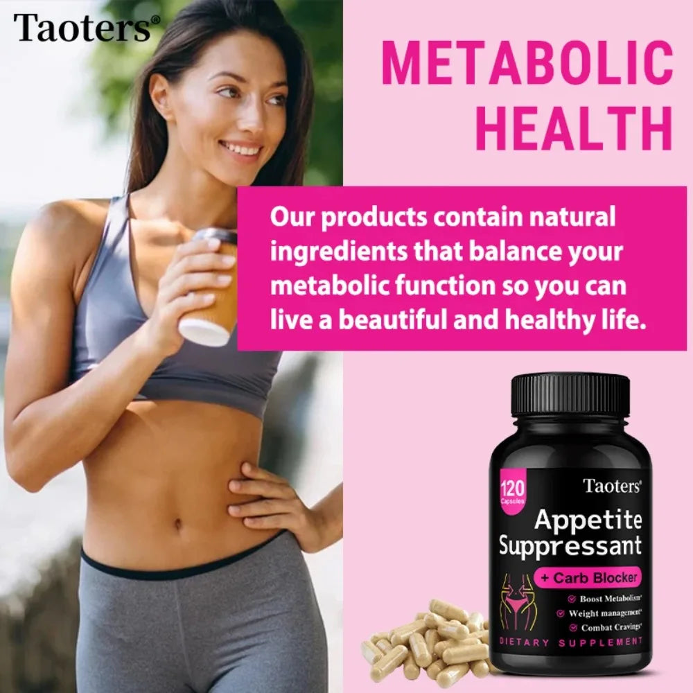 Appetite Suppressant - Helps Promotes Fullness, Supports Weight Management & Metabolism, Dietary Supplement, Non-GMO