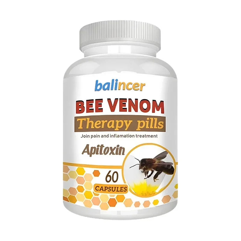 Premium Bee Venom Extract Capsules, Immune Boosting, Antioxidant, Joint and Bone Supplement, Non-GMO, 120 Capsules