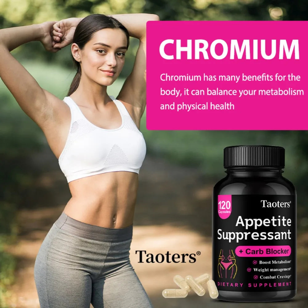 Appetite Suppressant - Helps Promotes Fullness, Supports Weight Management & Metabolism, Dietary Supplement, Non-GMO