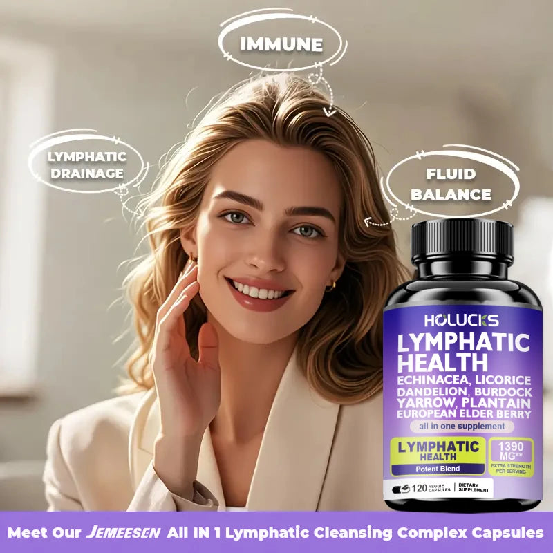 Buy 1 Get 1 Free! Premium Lymphatic Health Supplement, for Reduces Swelling, Boosts Immune Defense & Healthy Fluid Circulation