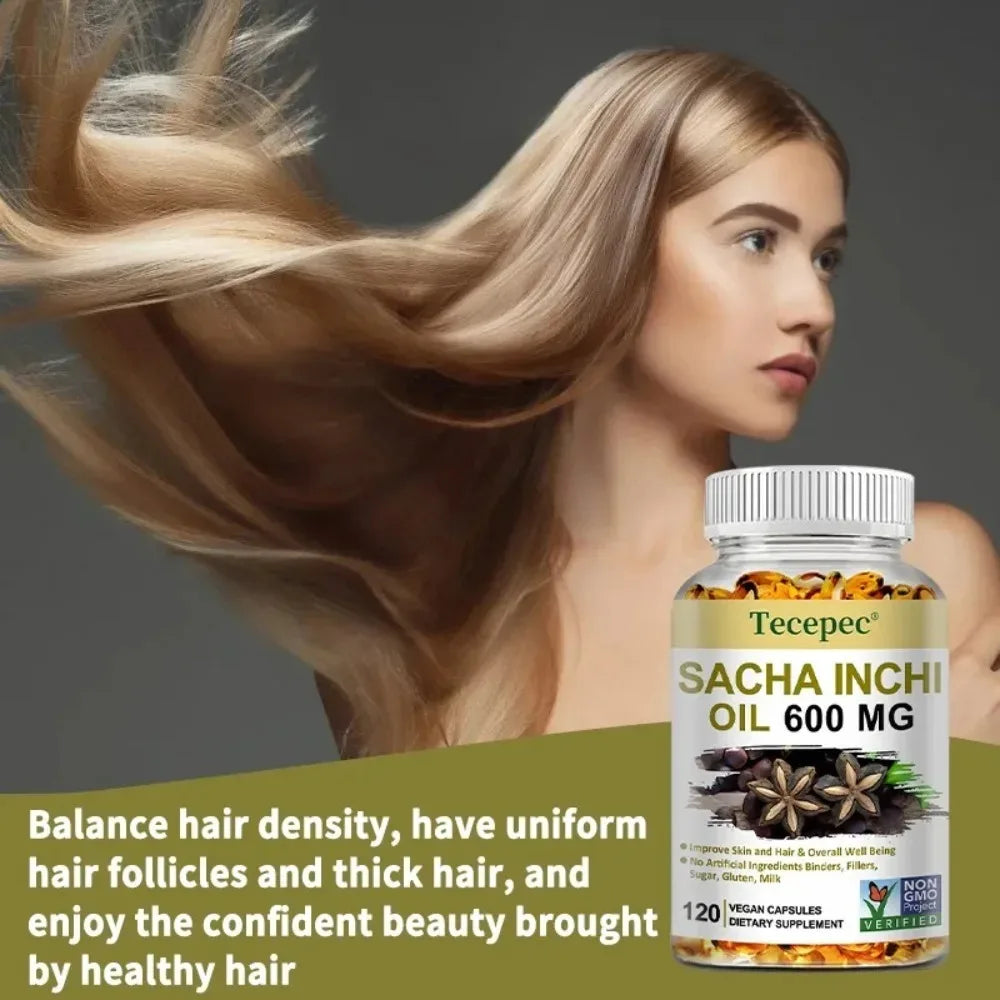 Sacha Inchi Oil Supplement - Promotes Brain and Joint Health, Helps Lower Cholesterol, Antioxidants, support Immune System