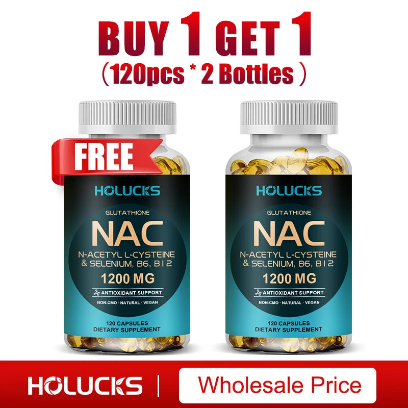 Natural NAC Supplement, Detox & Antioxidant, Anti-Aging, for Liver Health, Immune Support, Skin Care, Hair, Nails