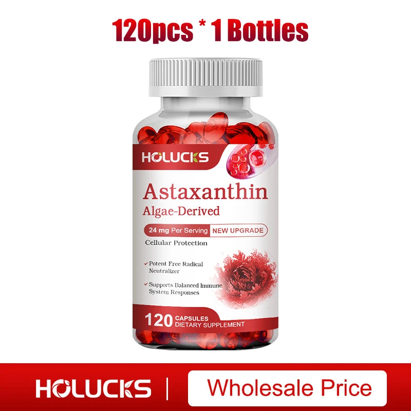 Astaxanthin 24mg Supplement, for Cardiovascular Health, Anti-aging,Support Eye,Skin,Joint, Heart & Immune Health, Antioxidant
