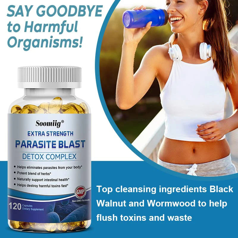 Parasite Detox - Gut Health Supplements - Gut Health - Boosts Immune System -Supports Cleansing and Detoxification, 120 Capsules