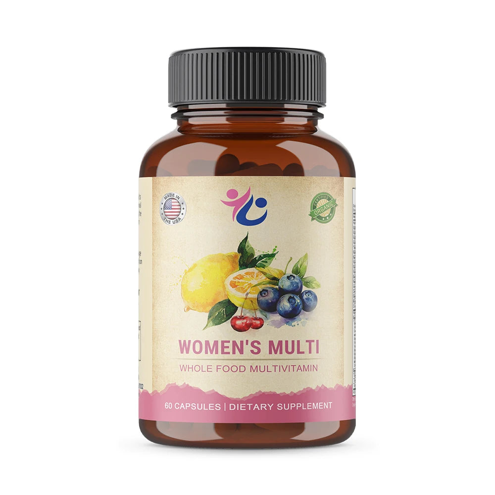 Women’s Multivitamin Capsules with Vitamin A C D E K & Full B Complex, Supports Immunity, Bone, Heart, Skin, Hair & Nails Health