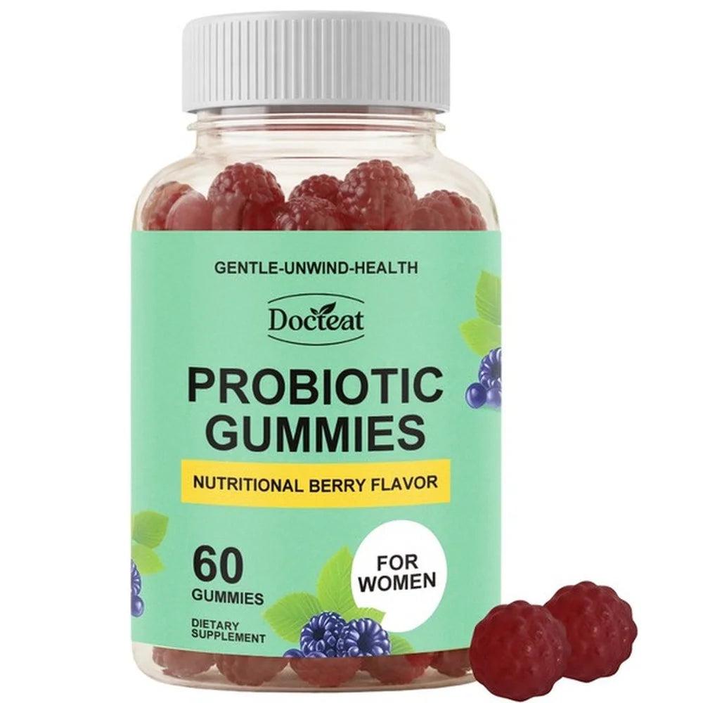 Women Probiotic Gummies 60 Count with Prebiotics Vitamin B6+C and Zinc Supports Digestive Balance & Immune Function Health