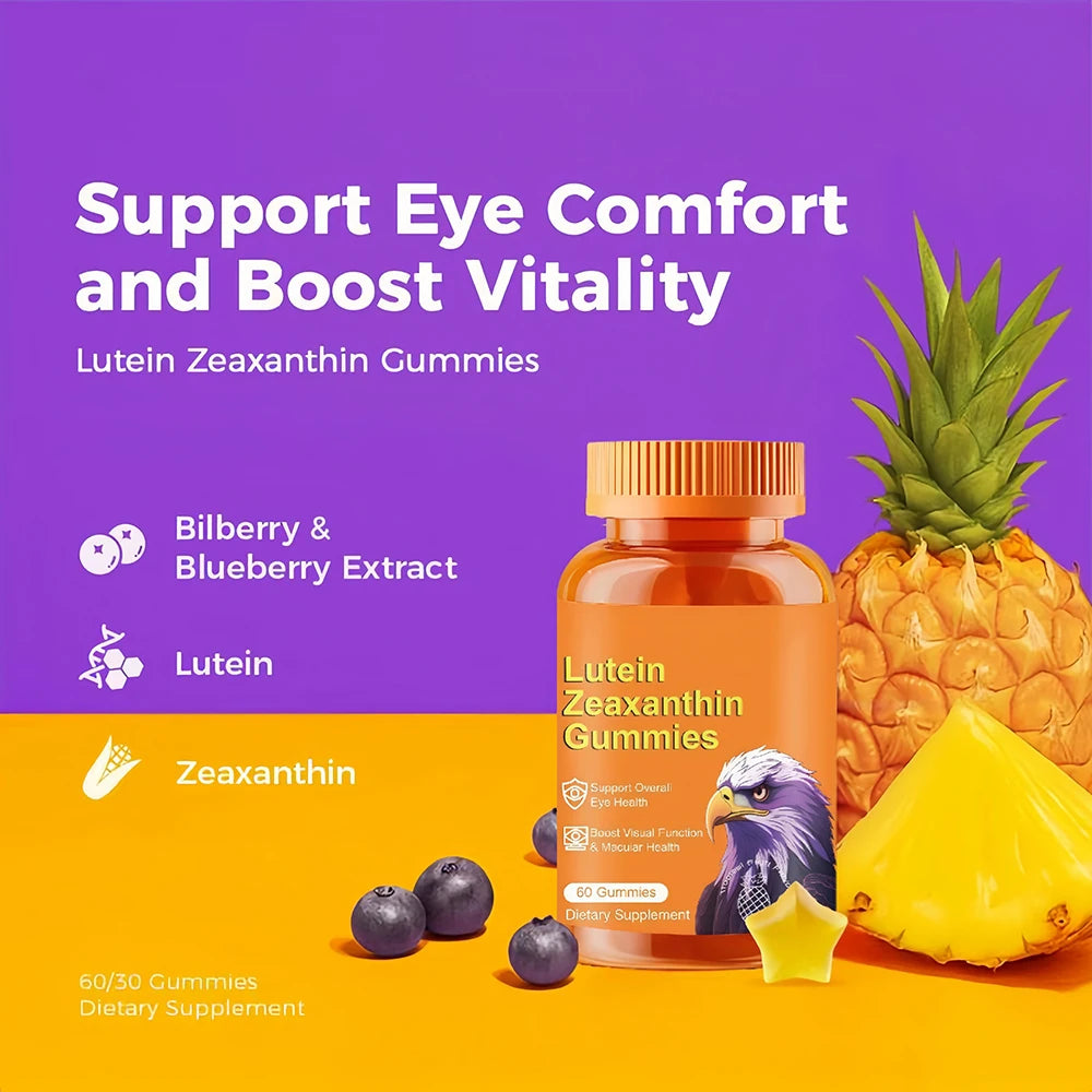 Zeaxanthin for Men & Women - Lutein and Zeaxanthin Supplement for Eyes, Vision & Macular Health Support Formula, 60 Capsules