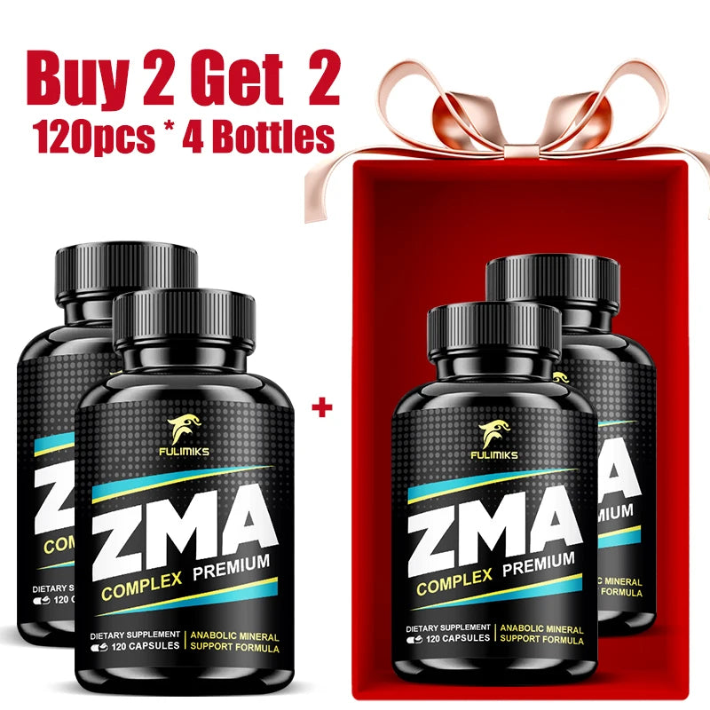 ZMA Supplements Capsules, with Zinc, Magnesium, Vitamin B-6, Support Energy, Overall Health, Joint, Suitable for Men & Women